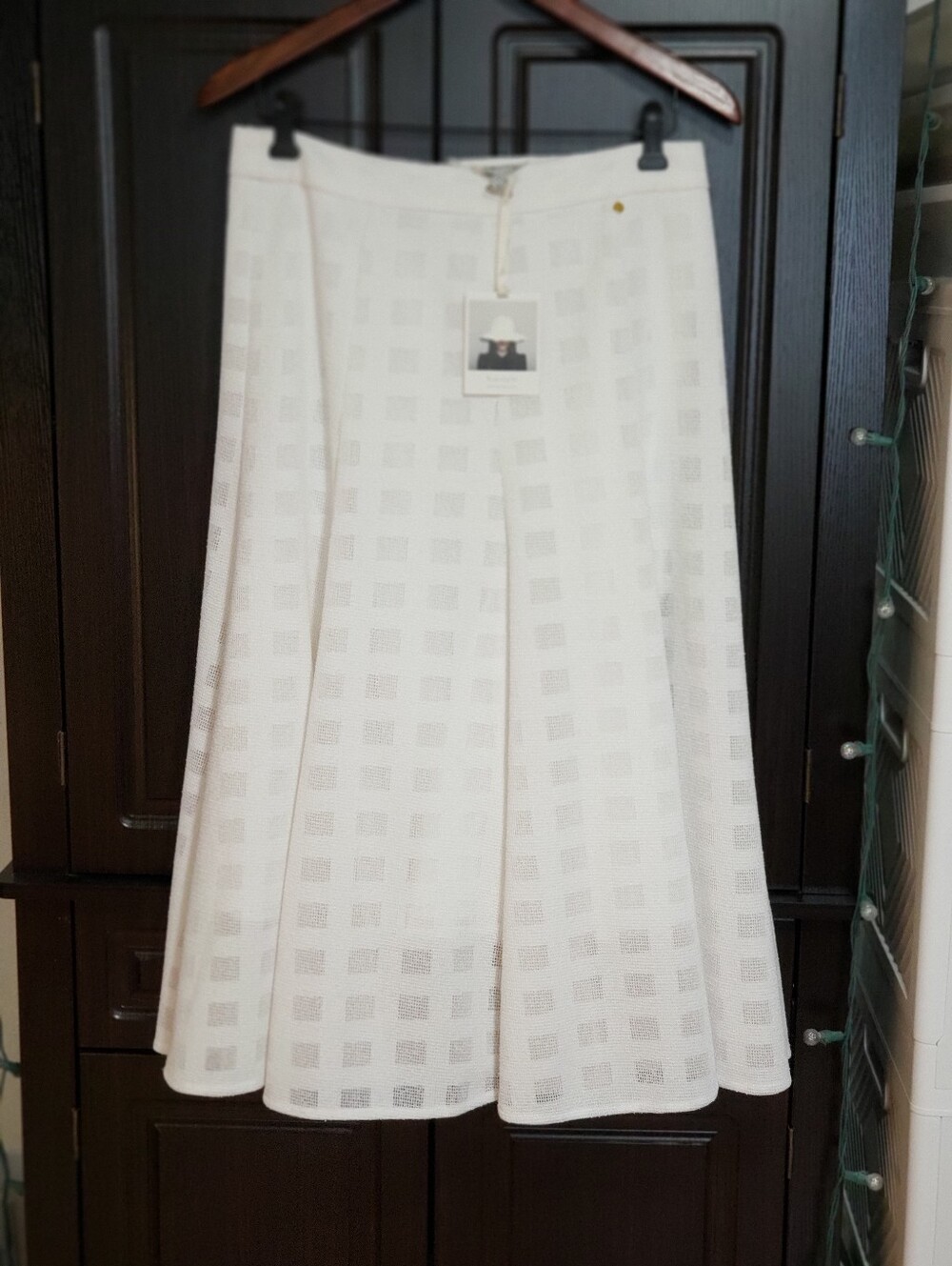 NWT RARE Anthropologie Harlyn Windowpane A-line Skirt, Size Medium